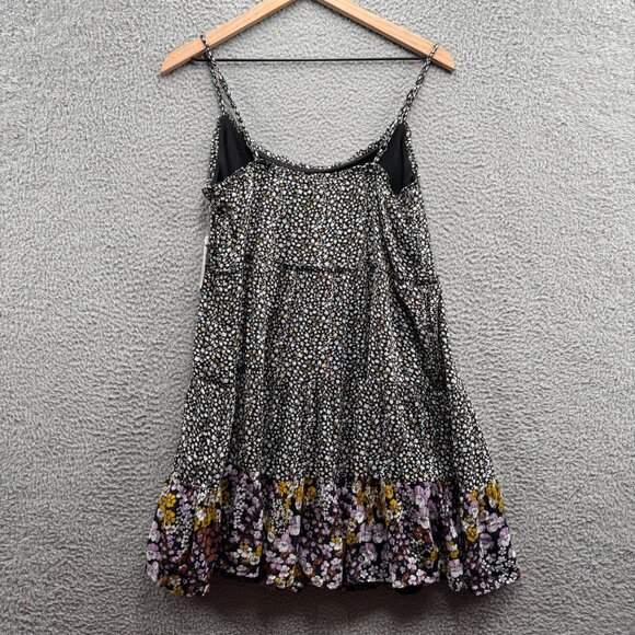 BP. Floral Print Tiered Babydoll Sundress Black Mixed Cara Floral XS - Picture 5 of 6
